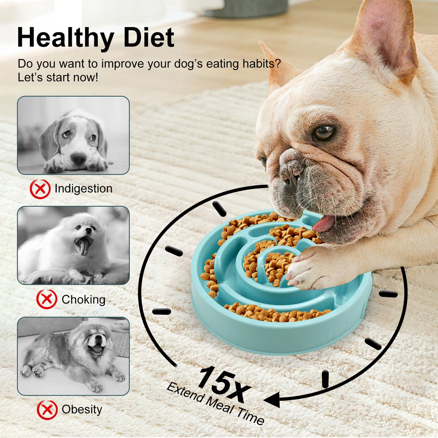 CalmHound Slow Feeder Bowl — Stop Stress Eating